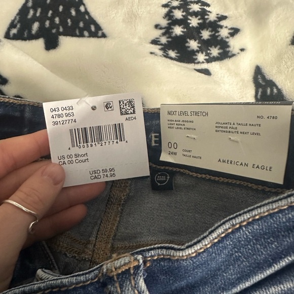 NWT American Eagle High rise jeggings size 00 short - Picture 3 of 3